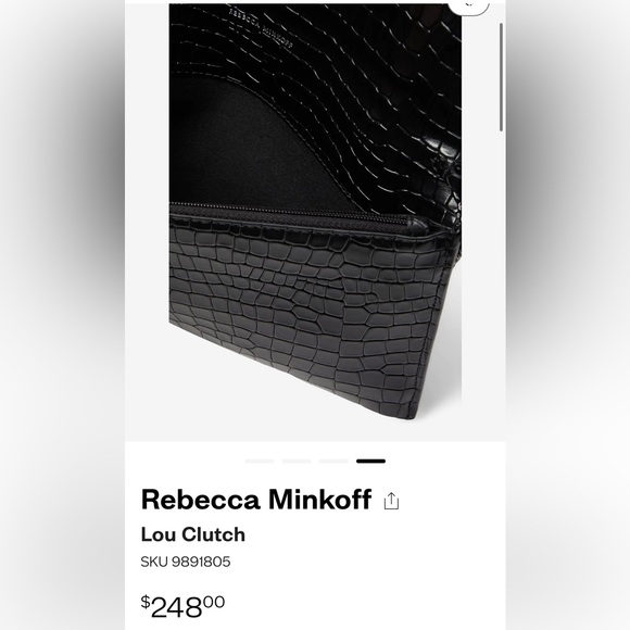 Rebecca minkoff used once Black Lou Clutch - Picture 5 of 9